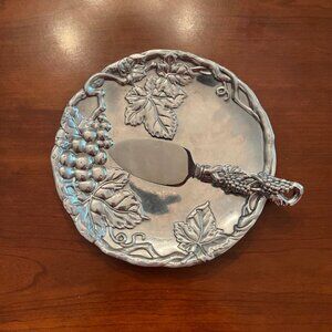 Arthur Court Cheese Plate and Server Grape Design